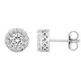 14K White 2 3/8 CTW Diamond Fantasy&trade; Cluster Earrings - Siddiqui Jewelers