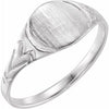 Sterling Silver 6 mm Round Youth Signet Ring - Siddiqui Jewelers