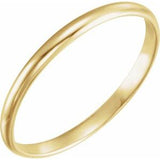 14K Yellow 2 mm Youth Band Size 2.5 - Siddiqui Jewelers