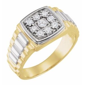 14K Yellow/White 3/8 CTW Diamond Ring - Siddiqui Jewelers