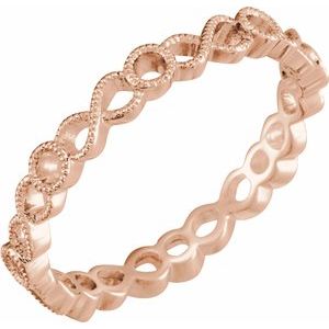 14K Rose Infinity-Inspired Band Size 7 - Siddiqui Jewelers