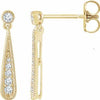 14K Yellow 1/6 CTW Diamond Teardrop Earrings - Siddiqui Jewelers