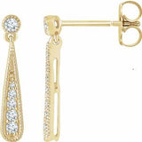 14K Yellow 1/6 CTW Diamond Teardrop Earrings - Siddiqui Jewelers