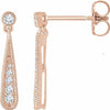 14K Rose 1/6 CTW Diamond Teardrop Earrings - Siddiqui Jewelers