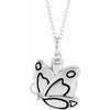 Sterling Silver Butterfly Ash Holder 18" Necklace - Siddiqui Jewelers
