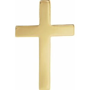 14K Yellow 22x14 mm Cross Lapel Pin - Siddiqui Jewelers