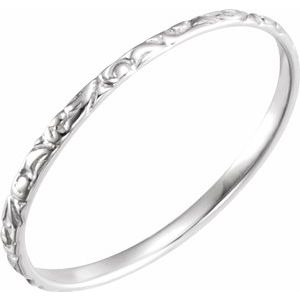 14K White Etched Ring-Siddiqui Jewelers