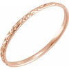 14K Rose Etched Ring-Siddiqui Jewelers