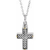 Sterling Silver Woven Cross Ash Holder 18" Necklace - Siddiqui Jewelers