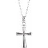 Sterling Silver Cross Ash Holder 18" Necklace - Siddiqui Jewelers