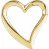 14K Yellow Heart Slide Pendant - Siddiqui Jewelers