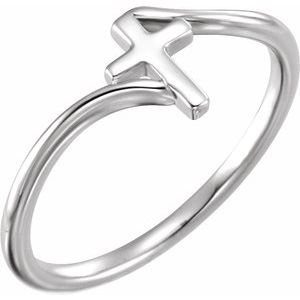 Sterling Silver Cross Bypass Ring - Siddiqui Jewelers
