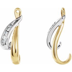 14K Yellow & White 1/6 CTW Diamond Earring Jackets - Siddiqui Jewelers