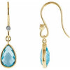 Swiss Blue Topaz & Diamond Earrings - Siddiqui Jewelers