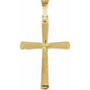 14K Yellow 24x17.5 mm Hollow Cross Pendant - Siddiqui Jewelers