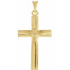 14K Yellow 22x14 mm Cross Pendant -Siddiqui Jewelers