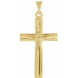 14K Yellow 22x14 mm Cross Pendant -Siddiqui Jewelers