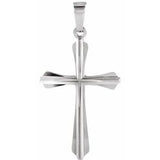 14K White 24x16.25 mm Cross Pendant - Siddiqui Jewelers