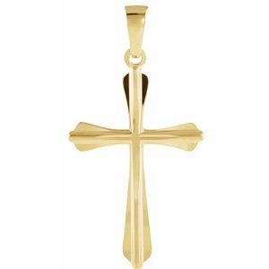 14K Yellow 24x16.25 mm Cross Pendant - Siddiqui Jewelers