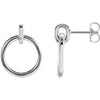 14K White & Yellow Circle Dangle Earrings - Siddiqui Jewelers