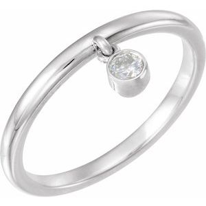 14K White 1/10 CT Diamond Fringe Ring - Siddiqui Jewelers