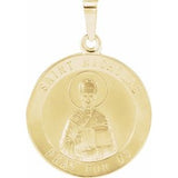 14K Yellow 18.25 mm St. Nicholas Medal - Siddiqui Jewelers