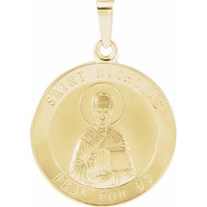 14K Yellow 18.25 mm St. Nicholas Medal - Siddiqui Jewelers