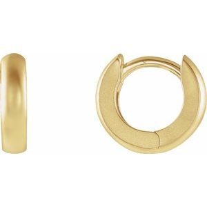 14K Yellow 9.5 mm Hinged Hoop Earrings Siddiqui Jewelers