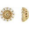 14K Yellow 1/8 CTW Diamond Earring Jackets with 3.6 mm ID - Siddiqui Jewelers