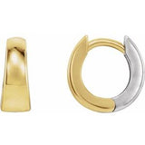 14K Yellow & White 10.25 mm Hinged Earrings - Siddiqui Jewelers