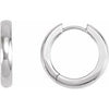 14K White 17.5 mm Hoop Earrings Siddiqui Jewelers