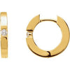 14K Yellow .07 CTW Diamond Hoop Earrings - Siddiqui Jewelers