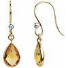 Citrine & Diamond Earrings - Siddiqui Jewelers