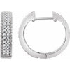 14K White 1/4 CTW Diamond Hoop Earrings - Siddiqui Jewelers