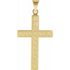 14K Yellow 28x18 mm Geometric Cross Pendant - Siddiqui Jewelers