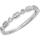 14K White 1/8 CTW Natural Diamond Stackable Ring Siddiqui Jewelers