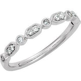 14K White 1/8 CTW Diamond Ring Size 7-Siddiqui Jewelers
