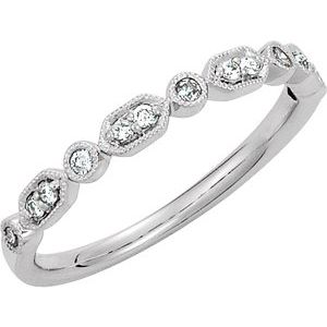 Platinum 1/8 CTW Diamond Ring-Siddiqui Jewelers