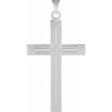 14KW 39x25 mm Geometric Cross Pendant - Siddiqui Jewelers