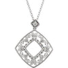 Sterling Silver 1/6 CTW Diamond 18" Necklace - Siddiqui Jewelers