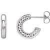Sterling Silver Floral-Inspired Milgrain Hoop Earrings - Siddiqui Jewelers