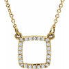 14K Yellow 1/8 CTW Diamond 16" Necklace - Siddiqui Jewelers