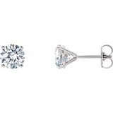 14K White 1 1/2 CTW Lab-Grown Diamond 4-Prong Stud Earrings Siddiqui Jewelers