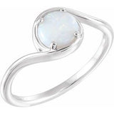 Sterling Silver Opal Bypass Ring - Siddiqui Jewelers