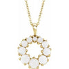 14K Yellow Opal Halo-Style 18" Necklace - Siddiqui Jewelers
