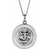 Sterling Silver 15 mm Baptism Medal 18" Necklace - Siddiqui Jewelers