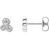 14K White 1/5 CTW Diamond Geometric Cluster Earrings - Siddiqui Jewelers