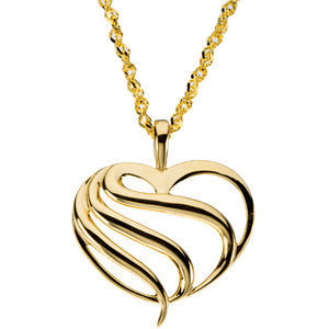 PENDANT Heart 18" Necklace - Siddiqui Jewelers