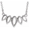Sterling Silver Leaf 16-18" Necklace - Siddiqui Jewelers