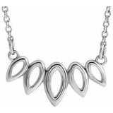 Sterling Silver Leaf 16-18" Necklace - Siddiqui Jewelers